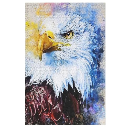 Puzzles Für Erwachsene, Adler Puzzle, 1000 Teile, Kreatives, Geistiges Spielzeug, Kinder, Montagespiele 78×53cm von DCCCY