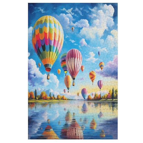 Puzzles Für Erwachsene, Heißluftballon Puzzle, 1000 Teile, Kreatives, Geistiges Spielzeug, Kinder, Montagespiele 78×53cm von DCCCY