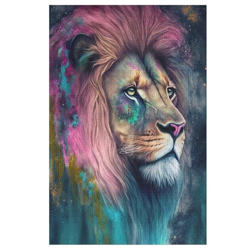 Puzzles Für Erwachsene, Löwe Puzzle, 1000 Teile, Kreatives, Geistiges Spielzeug, Kinder, Montagespiele 78×53cm von DCCCY