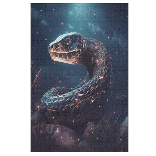 Puzzles Für Erwachsene, Schlange Puzzle, 1000 Teile, Kreatives, Geistiges Spielzeug, Kinder, Montagespiele 78×53cm von DCCCY