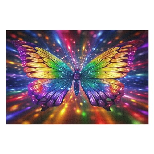 Puzzles Für Erwachsene, Schmetterling Puzzle, 1000 Teile, Kreatives, Geistiges Spielzeug, Kinder, Montagespiele （75×50cm） von DCCCY