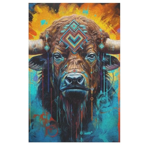 Puzzles Für Erwachsene Büffel,1000-teilige Puzzle Für Kinder Ab 12 Jahren, Holzpuzzles Für Die Heimdekoration, 78×53cm Puzzles Für Erwachsene Büffel,1000-teilige Puzzle Für Kinder Ab 12 Jahren, Holzpuzzles Für Die Heimdekoration, 78×53cm von DCCCY
