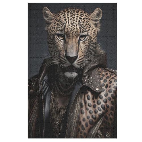 Puzzles Für Erwachsene Cooler Jaguar,1000-teilige Puzzle Für Erwachsene Und Kinder Ab 12 Jahren, Holzpuzzles Für Die Heimdekoration, 78×53cm von DCCCY