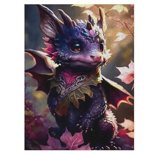 Puzzles Für Erwachsene Dinosaurier, 500 Teile, Puzzle Aus Holz Für Erwachsene Und Kinder Ab 12 Jahren, Lernspielzeug 55×41cm von DCCCY