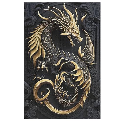 Puzzles Für Erwachsene Drache,1000-teilige Puzzle Für Kinder Ab 12 Jahren, Holzpuzzles Für Die Heimdekoration, 78×53cm Puzzles Für Erwachsene Drache,1000-teilige Puzzle Für Kinder Ab 12 Jahren, Holzpuzzles Für Die Heimdekoration, 78×53cm von DCCCY