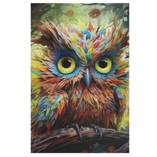 Puzzles Für Erwachsene Eule,1000-teilige Puzzle Für Kinder Ab 12 Jahren, Holzpuzzles Für Die Heimdekoration, 78×53cm Puzzles Für Erwachsene Eule,1000-teilige Puzzle Für Kinder Ab 12 Jahren, Holzpuzzles Für Die Heimdekoration, 78×53cm von DCCCY