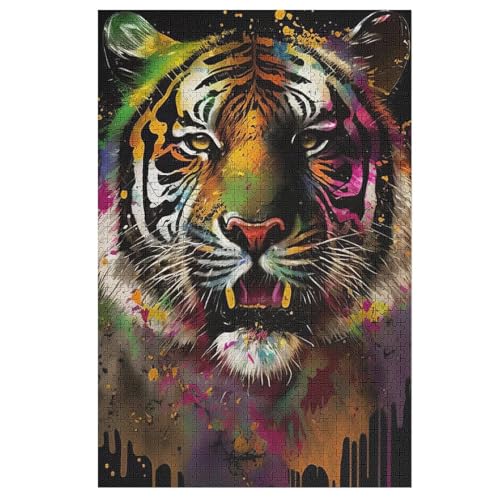 Puzzles Für Erwachsene Tiger,1000-teilige Puzzle Für Erwachsene Und Kinder Ab 12 Jahren, Holzpuzzles Für Die Heimdekoration, 78×53cm Puzzles Für Erwachsene Tiger,1000-teilige Puzzle Für Erwachsene Und Kinder Ab 12 Jahren, Holzpuzzles Für Die Heimdekoration, 78×53cm von DCCCY