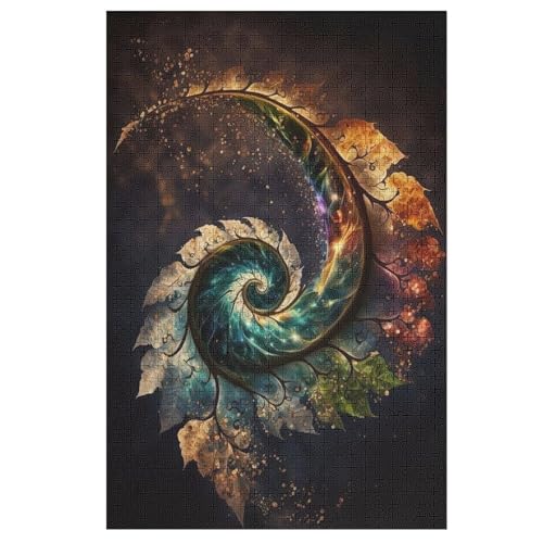 Puzzles Für Erwachsene Und Kinder, Kosmisches Spiralblatt -Puzzle, 1000 Teile, Kreative Holzpuzzles, Geschenke 78×53cm Puzzles Für Erwachsene Und Kinder, Kosmisches Spiralblatt -Puzzle, 1000 Teile, Kreative Holzpuzzles, Geschenke 78×53cm von DCCCY