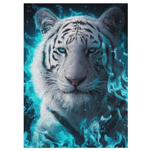 Puzzles Für Erwachsene Und Kinder, Weißer Tiger -Puzzle, 300 Teile, Kreative Holzpuzzles,Für Erwaschsene, Geschenke 42×30cm Puzzles Für Erwachsene Und Kinder, Weißer Tiger -Puzzle, 300 Teile, Kreative Holzpuzzles,Für Erwaschsene, Geschenke 42×30cm von DCCCY