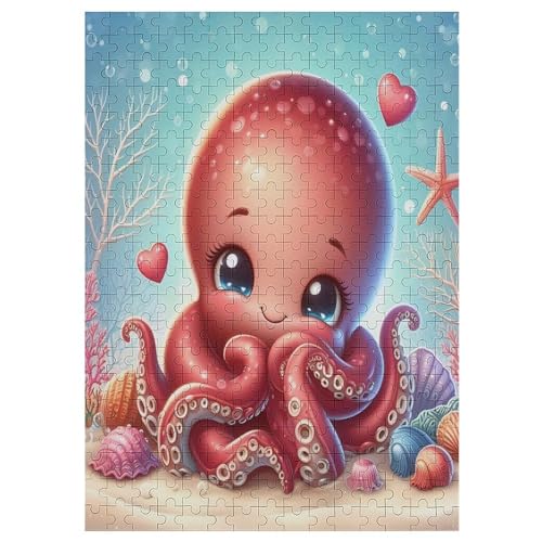 Puzzles Für Erwachsene: Cute Oktopus, 300-teiliges Holzpuzzle Für Erwachsene Und Kinder Ab 12 Jahren. Tolles Geschenk Für Erwachsene 42×30cm Puzzles Für Erwachsene: Cute Oktopus, 300-teiliges Holzpuzzle Für Erwachsene Und Kinder Ab 12 Jahren. Tolles Geschenk Für Erwachsene 42×30cm von DCCCY
