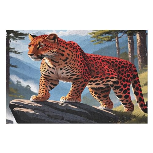 Puzzles Gepard, 1000 Teile, Puzzle Aus Holz Für Erwachsene Und Kinder Ab 12 Jahren, Lernspielzeug （75×50cm） von DCCCY