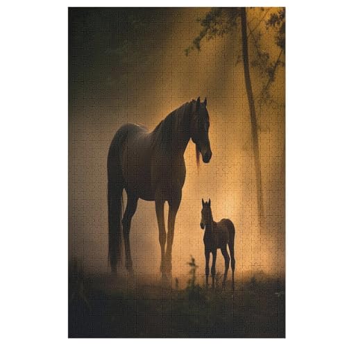 Puzzles Horse, 1000 Teile, Puzzle Aus Holz Für Erwachsene Und Kinder Ab 12 Jahren, Lernspielzeug 78×53cm von DCCCY