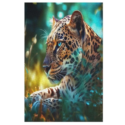 Puzzles Leopard, 1000 Teile, Puzzle Aus Holz Für Erwachsene Und Kinder Ab 12 Jahren, Lernspielzeug 78×53cm von DCCCY