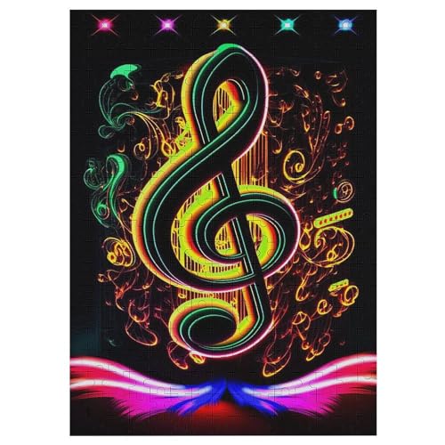 Puzzles Musical Note, 300-teiliges Holzpuzzle Für Erwachsene Und Kinder Ab 12 Jahren. Tolles Geschenk Für Erwachsene 42×30cm Puzzles Musical Note, 300-teiliges Holzpuzzle Für Erwachsene Und Kinder Ab 12 Jahren. Tolles Geschenk Für Erwachsene 42×30cm von DCCCY