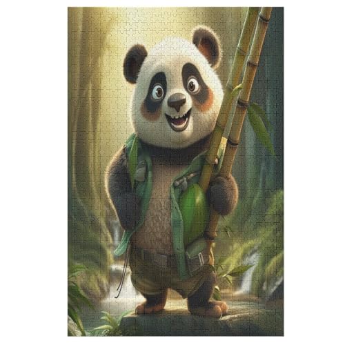 Puzzles Panda, 1000 Teile, Puzzle Aus Holz Für Erwachsene Und Kinder Ab 12 Jahren, Lernspielzeug 78×53cm von DCCCY