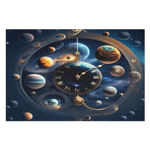 Puzzles Planet, 1000 Teile, Puzzle Aus Holz Für Erwachsene Und Kinder Ab 12 Jahren, Lernspielzeug （75×50cm） von DCCCY