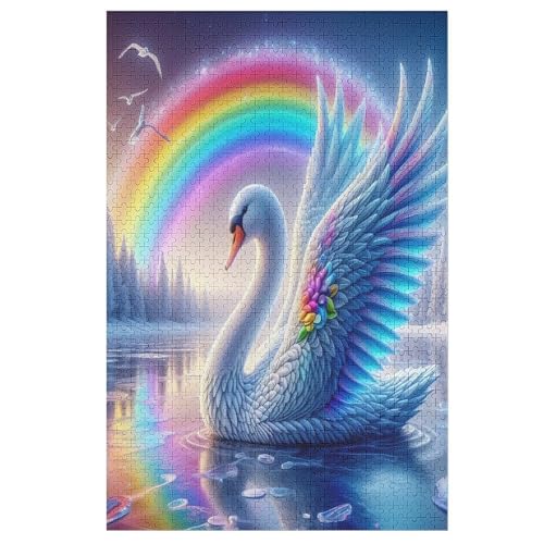 Puzzles Schwan, 1000 Teile, Puzzle Aus Holz Für Erwachsene Und Kinder Ab 12 Jahren, Lernspielzeug 78×53cm Puzzles Schwan, 1000 Teile, Puzzle Aus Holz Für Erwachsene Und Kinder Ab 12 Jahren, Lernspielzeug 78×53cm von DCCCY