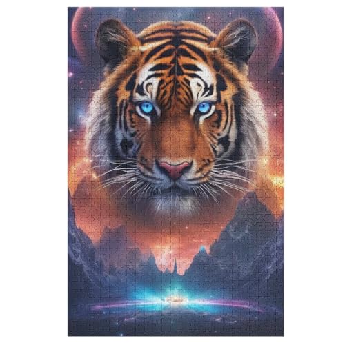 Puzzles Tiger, 1000 Teile, Puzzle Aus Holz Für Erwachsene Und Kinder Ab 12 Jahren, Lernspielzeug 78×53cm von DCCCY