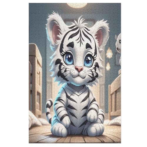 Puzzles Tiger, 1000 Teile, Puzzle Aus Holz Für Erwachsene Und Kinder Ab 12 Jahren, Lernspielzeug 78×53cm von DCCCY