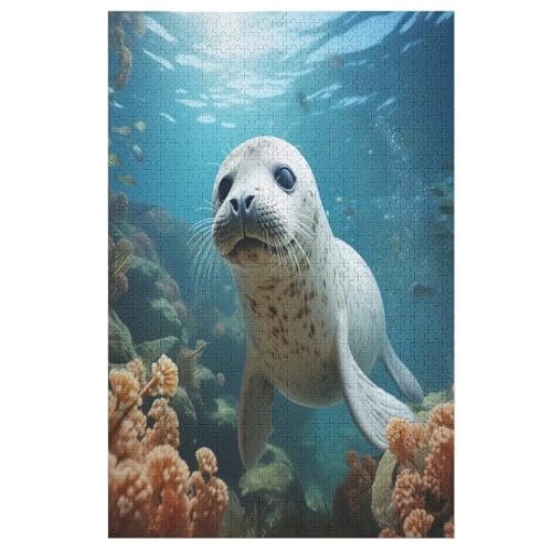 Robbe 1000 Teile Puzzles Für Erwachsene, Impossible Puzzle, Geschicklichkeitsspiel Für Die Ganze Familie, Kinder Holzpuzzle 78×53cm Robbe 1000 Teile Puzzles Für Erwachsene, Impossible Puzzle, Geschicklichkeitsspiel Für Die Ganze Familie, Kinder Holzpuzzle 78×53cm von DCCCY