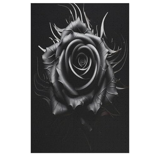 Rose 1000 Teile Puzzles Für Erwachsene, Impossible Puzzle, Geschicklichkeitsspiel Für Die Ganze Familie, Kinder Holzpuzzle 78×53cm von DCCCY