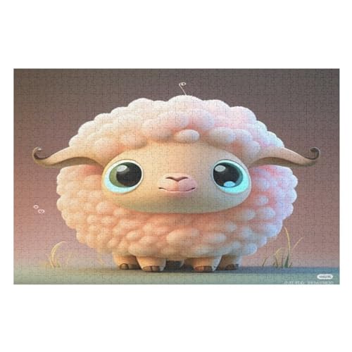 Schaf -Puzzle, 1000 Teile,Holzpuzzle Für Erwachsene Kinder, Lustiges Spielzeug, Denkspiel, Bildungsspiel, （75×50cm） von DCCCY
