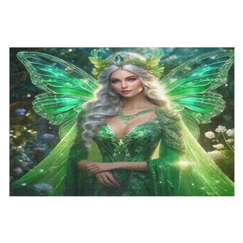 Schöne Elfe Puzzles 1000 Teile Erwachsener Kniffel Spaß Für Die Ganze Familie, Holzpuzzle Kinder Erwachsene, Impossible Puzzle Schwer （75×50cm） von DCCCY