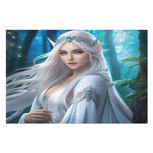 Schöne Elfe Puzzles 1000 Teile Erwachsener Kniffel Spaß Für Die Ganze Familie, Holzpuzzle Kinder Erwachsene, Impossible Puzzle Schwer （75×50cm） von DCCCY