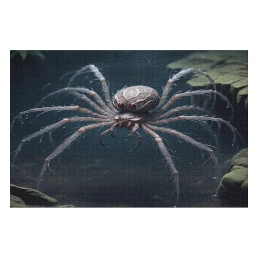 Spinne -Puzzle, 1000 Teile,Holzpuzzle Für Erwachsene Kinder, Lustiges Spielzeug, Denkspiel, Bildungsspiel, （75×50cm） von DCCCY