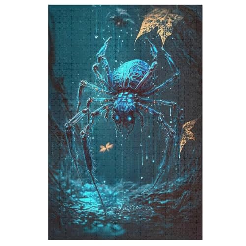 Spinne Puzzles 1000 Teile Erwachsener Kniffel Spaß Für Die Ganze Familie, Holzpuzzle Kinder Erwachsene, Impossible Puzzle Schwer 78×53cm von DCCCY