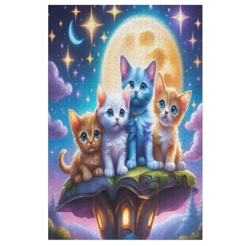Sternenhimmel Katze 1000 Teile Puzzles Für Erwachsene, Impossible Puzzle, Geschicklichkeitsspiel Für Die Ganze Familie, Kinder Holzpuzzle 78×53cm Sternenhimmel Katze 1000 Teile Puzzles Für Erwachsene, Impossible Puzzle, Geschicklichkeitsspiel Für Die Ganze Familie, Kinder Holzpuzzle 78×53cm von DCCCY