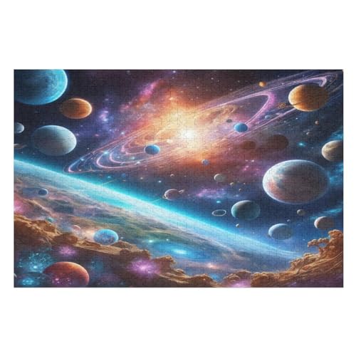 Sternenhimmel -Puzzle, 1000 Teile,Holzpuzzle Für Erwachsene Kinder, Lustiges Spielzeug, Denkspiel, Bildungsspiel, （75×50cm） von DCCCY