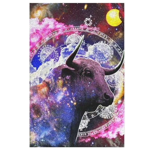 Stier Sternzeichen Wandkunst 1000 Teile Premium-Puzzles Für Erwachsene Kinder- Holzpuzzles Spaß Und Lernspiele - Perfekte Puzzle-Geschenke 78×53cm Stier Sternzeichen Wandkunst 1000 Teile Premium-Puzzles Für Erwachsene Kinder- Holzpuzzles Spaß Und Lernspiele - Perfekte Puzzle-Geschenke 78×53cm von DCCCY