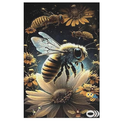 Süße Biene Puzzle 1000 Teile, Holzpuzzle Herausforderndes Geschicklichkeitsspiel Für Die Ganze Familie, Kinder Erwachsenenpuzzle Ab 12 Jahren 78×53cm Süße Biene Puzzle 1000 Teile, Holzpuzzle Herausforderndes Geschicklichkeitsspiel Für Die Ganze Familie, Kinder Erwachsenenpuzzle Ab 12 Jahren 78×53cm von DCCCY