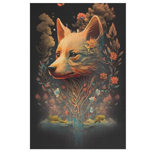 Süßer Hund 1000 Teile Puzzles Für Erwachsene Holzpuzzle Familienpuzzlespiel Stressabbau-Puzzle Für Erwachsene Kinder Ab 12 Jahren 78×53cm von DCCCY