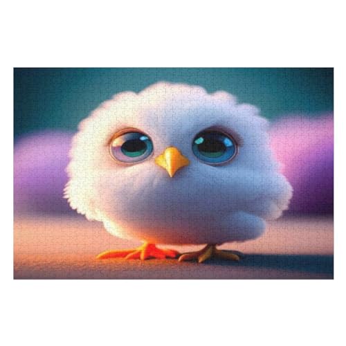Süßes Huhn Holzpuzzle - 1000 Teiliges Jigsaw Knobelspiel - Puzzle Für Erwachsene & Kinder - Outdoor & Reisespielzeug （75×50cm） von DCCCY
