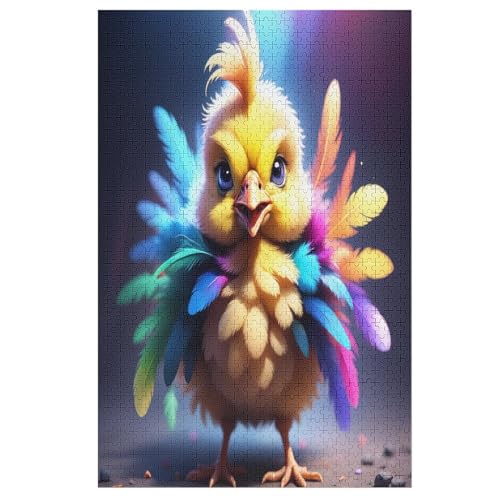 Süßes Huhn Puzzle Für Erwachsene 1000 Teile Premium Recyceltes Brett Zum Lernen, Lernspielzeug, Familienspiele Kinder Holzpuzzle 78×53cm Süßes Huhn Puzzle Für Erwachsene 1000 Teile Premium Recyceltes Brett Zum Lernen, Lernspielzeug, Familienspiele Kinder Holzpuzzle 78×53cm von DCCCY