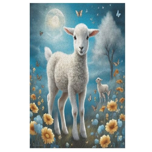 Süßes Schaf Puzzle 1000 Teile, Holzpuzzle Für Erwachsene Kinder, Impossible Puzzles, Geschicklichkeitsspiel Für Die Ganze Familie 78×53cm Süßes Schaf Puzzle 1000 Teile, Holzpuzzle Für Erwachsene Kinder, Impossible Puzzles, Geschicklichkeitsspiel Für Die Ganze Familie 78×53cm von DCCCY