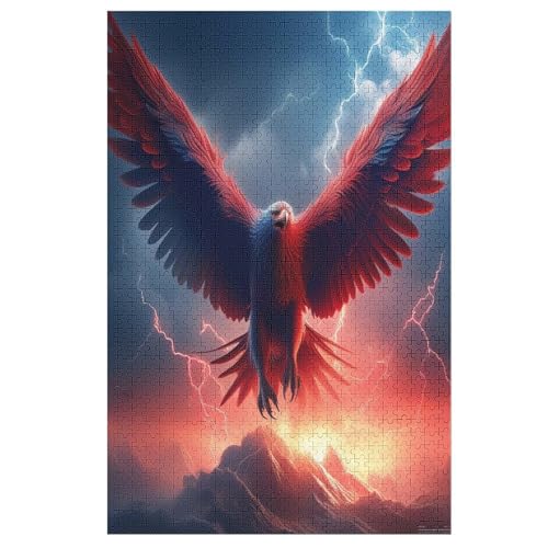 Tier Adler -Puzzle, 1000 Teile,Holzpuzzle Für Erwachsene Kinder, Lustiges Spielzeug, Denkspiel, Bildungsspiel, 78×53cm von DCCCY