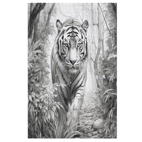 Tiger Puzzle 1000 Teile, Holzpuzzle Herausforderndes Geschicklichkeitsspiel Für Die Ganze Familie, Kinder Erwachsenenpuzzle Ab 12 Jahren 78×53cm Tiger Puzzle 1000 Teile, Holzpuzzle Herausforderndes Geschicklichkeitsspiel Für Die Ganze Familie, Kinder Erwachsenenpuzzle Ab 12 Jahren 78×53cm von DCCCY