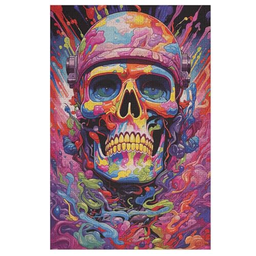 Totenkopf 1000 Teile Premium-Puzzles Für Erwachsene Kinder- Holzpuzzles Spaß Und Lernspiele - Perfekte Puzzle-Geschenke 78×53cm Totenkopf 1000 Teile Premium-Puzzles Für Erwachsene Kinder- Holzpuzzles Spaß Und Lernspiele - Perfekte Puzzle-Geschenke 78×53cm von DCCCY