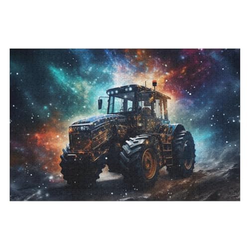 Traktor Puzzle 1000 Teile, Holzpuzzle Für Erwachsene Kinder, Impossible Puzzles, Geschicklichkeitsspiel Für Die Ganze Familie （75×50cm） von DCCCY