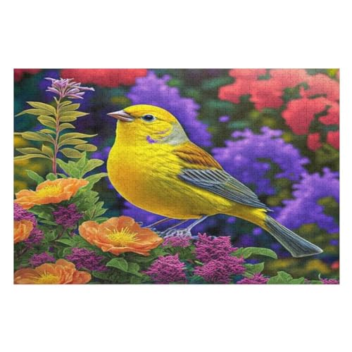 Vogelie 1000 Teile Premium-Puzzles Für Erwachsene Kinder- Holzpuzzles Spaß Und Lernspiele - Perfekte Puzzle-Geschenke （75×50cm） von DCCCY