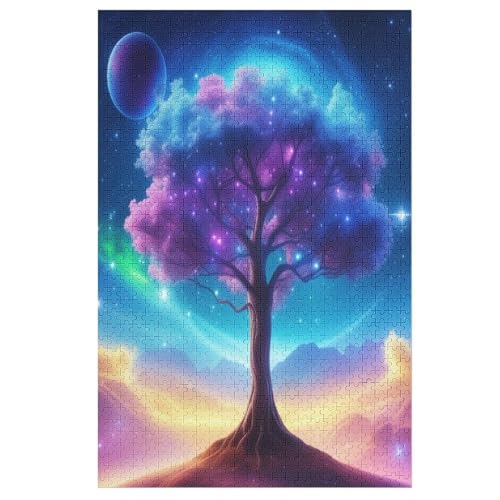 Weltenbaum Puzzles 1000 Teile Erwachsener Kniffel Spaß Für Die Ganze Familie, Holzpuzzle Kinder Erwachsene, Impossible Puzzle Schwer 78×53cm von DCCCY