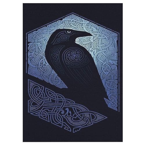Wikingermythos Holzpuzzle 300 Teile, Knobelspiele Für Erwachsene, Teenager, Puzzles Unmögliche - Kinder Puzzle Zimmer Deko 42×30cm von DCCCY