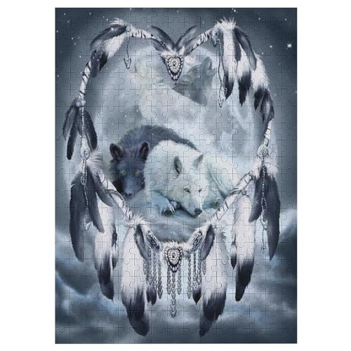 Wolf 300 Teile Puzzles Für Erwachsene, Impossible Puzzle, Geschicklichkeitsspiel Für Die Ganze Familie, Kinder Holzpuzzle 42×30cm Wolf 300 Teile Puzzles Für Erwachsene, Impossible Puzzle, Geschicklichkeitsspiel Für Die Ganze Familie, Kinder Holzpuzzle 42×30cm von DCCCY