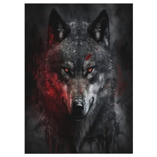Wolf Holzpuzzle 300 Teile Klassische Puzzles Erwachsene Kinder Puzzle DIY Kit Holzspielzeug Einzigartiges Geschenk 42×30cm Wolf Holzpuzzle 300 Teile Klassische Puzzles Erwachsene Kinder Puzzle DIY Kit Holzspielzeug Einzigartiges Geschenk 42×30cm von DCCCY