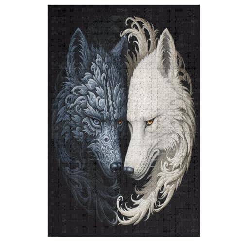 Wolf Holzpuzzle Für Erwachsene Teenager Stress Abbauen Familien-Puzzlespiel Poster 1000-teiliges Puzzle Kinder Lernspiel 78×53cm Wolf Holzpuzzle Für Erwachsene Teenager Stress Abbauen Familien-Puzzlespiel Poster 1000-teiliges Puzzle Kinder Lernspiel 78×53cm von DCCCY