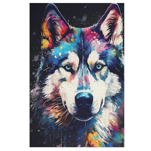 Wolf -Puzzle, 1000 Teile,Holzpuzzle Für Erwachsene Kinder, Lustiges Spielzeug, Denkspiel, Bildungsspiel, 78×53cm von DCCCY