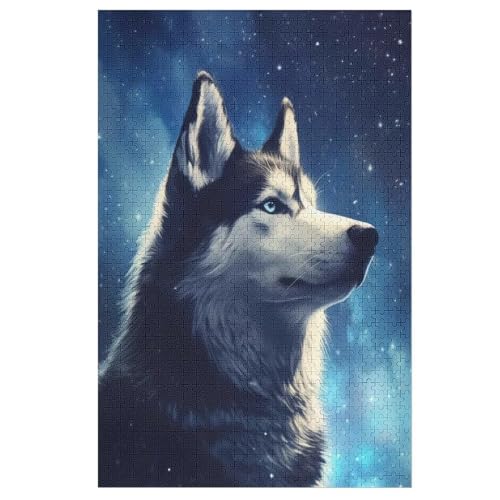 Wolf Puzzle Für Erwachsene,1000-teiliges Puzzles, Für Erwachsene Und Kinder,Holzpuzzle,Lernspielzeug, 78×53cm von DCCCY